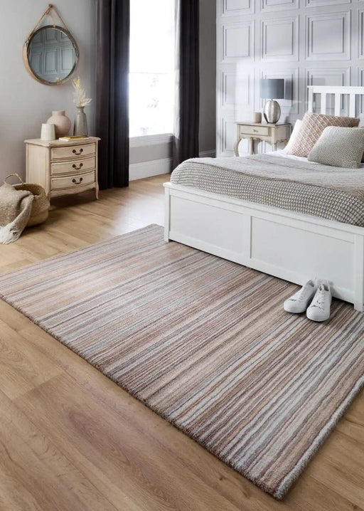 Origins Rugs Fine Stripe Beige - Woven Rugs