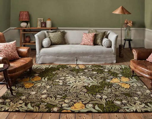 Morris & Co Rugs Morris & Co Bower Twining Vine Green 128207 - Woven Rugs