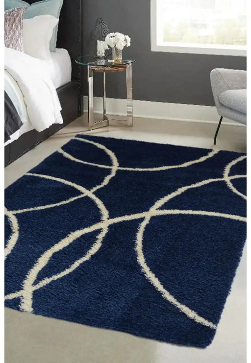 Homemaker Rugs Snug Melrose BUBBLES NAVY - Woven Rugs