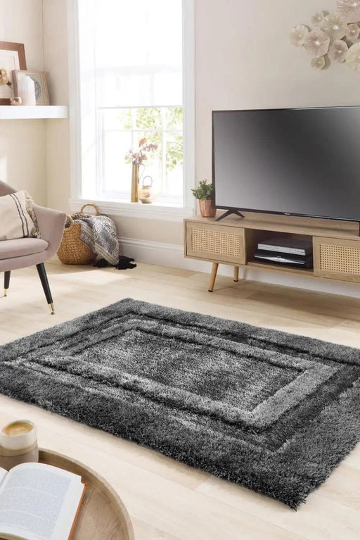 Origins Rugs Frame Charcoal - Woven Rugs