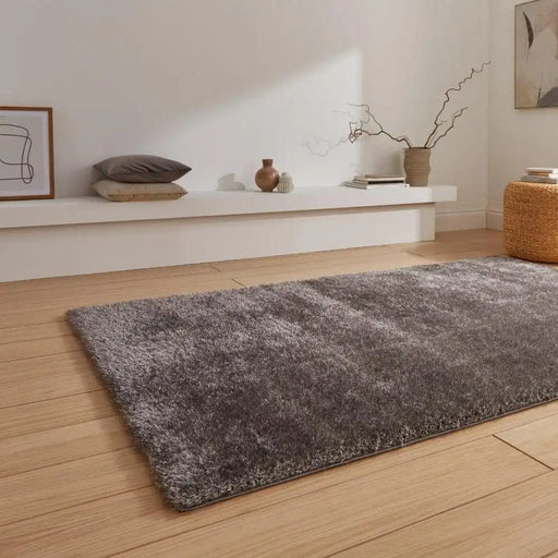 Think Rugs Rugs Lux Shaggy Charcoal - Woven Rugs