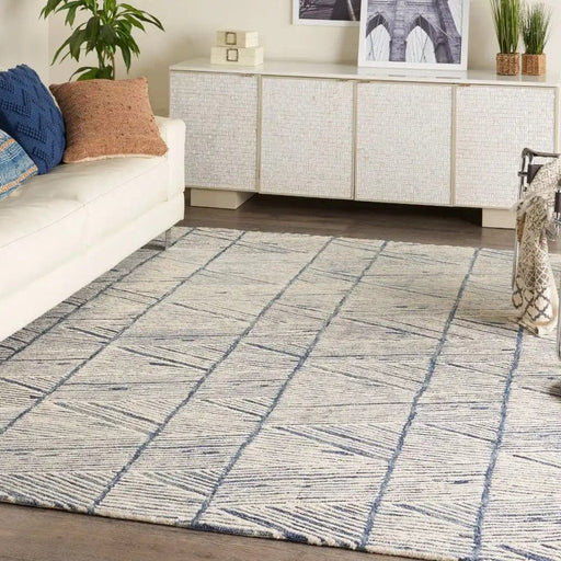 Nourison Rugs Colorado CLR01 White Blue - Woven Rugs