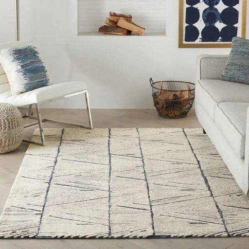 Nourison Rugs Colorado CLR01 White Blue - Woven Rugs