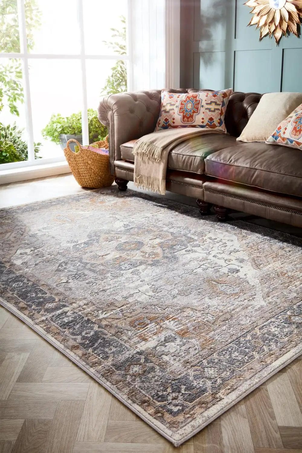 Alexandra Cream Grey — Woven Rugs