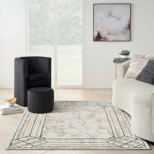 Nourison Rugs Glitz GLZ03 Ivory Taupe - Woven Rugs