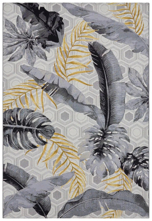 RugsDirect Online Funky Flair 105612 Gold Leaves Rug - Woven Rugs