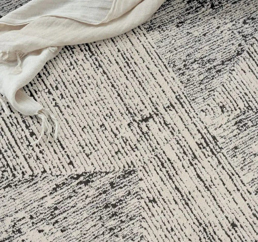 Calvin Klein Rugs CK024 IRRADIANT IRR01 CREAM BLACK - Woven Rugs