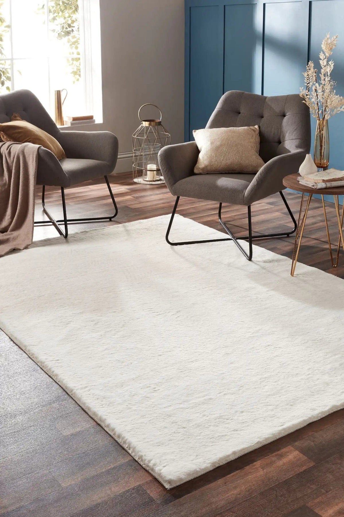 Washable Faux Fur Ivory — Woven Rugs