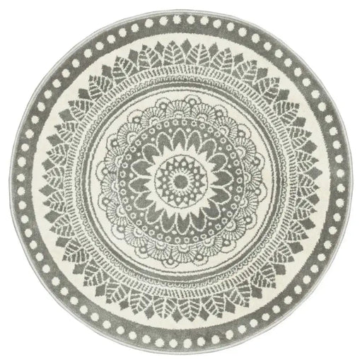 FD Rugs Rugs Circle / 100 x 100cm Soft Koro Grey 5901760144209 - Woven Rugs