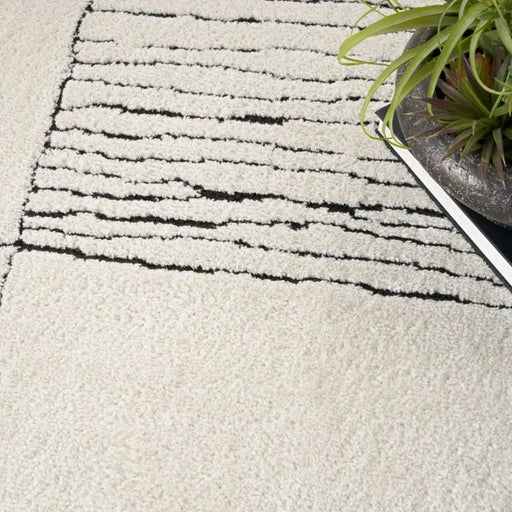 Nourison Rugs Modern Comfort  MNC02 Ivory Black - Woven Rugs