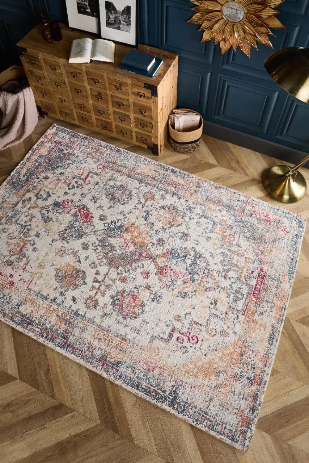 Vogue Navy Rust — Woven Rugs