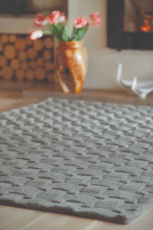 Origins Rugs Basket Weave 3D New Grey - Woven Rugs