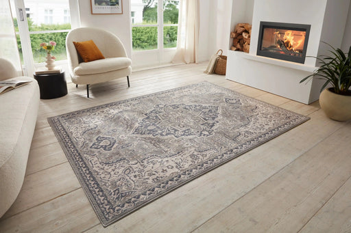 RugsDirect Online Traditional Terrain 105604 Orken Grey Cream Rug - Woven Rugs