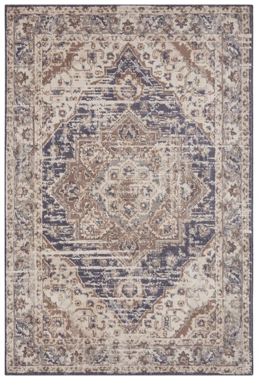 RugsDirect Online Traditional Terrain 105595 Sand Cream Blue Rug - Woven Rugs