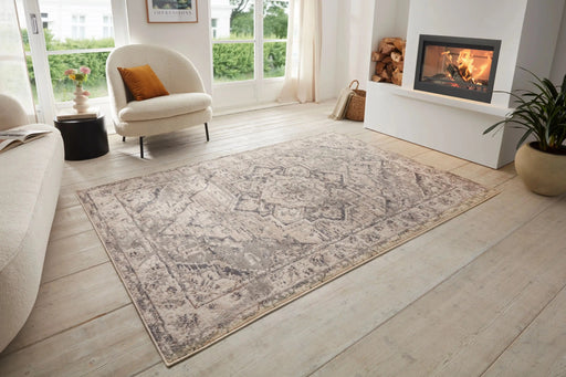 RugsDirect Online Traditional Terrain 105596 Sand Cream Grey Rug - Woven Rugs