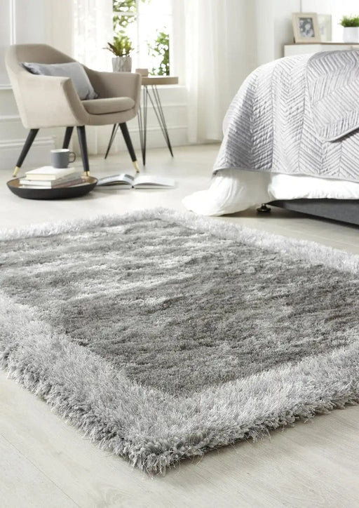 Origins Rugs Shimmer Silver Border - Woven Rugs