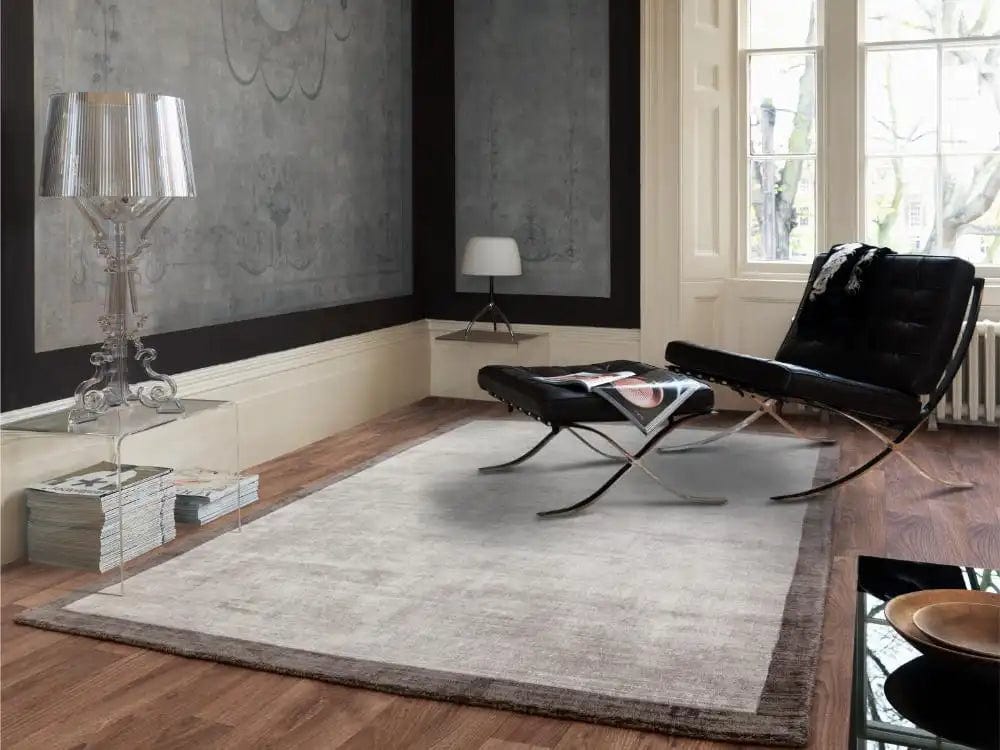 Blade Border Silver Grey 08 — Woven Rugs
