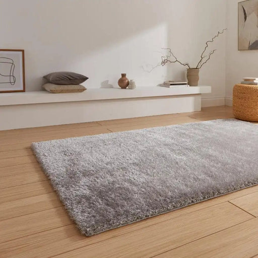 Think Rugs Rugs Lux Shaggy Silver - Woven Rugs