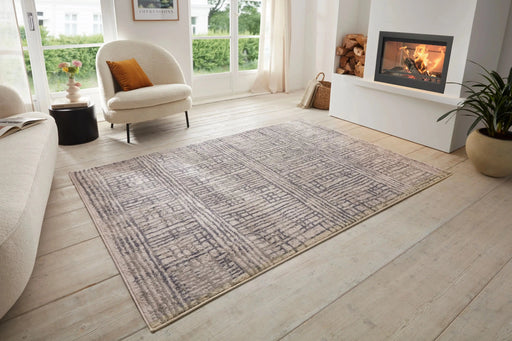 RugsDirect Online Traditional Terrain 105602 Sole Cream Grey Rug - Woven Rugs