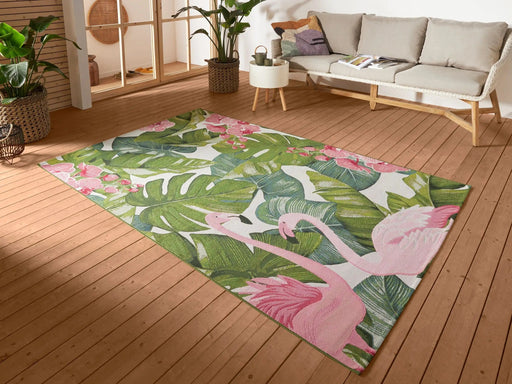 RugsDirect Online Funky Flair 105614 Tropical Flamingo Rug - Woven Rugs