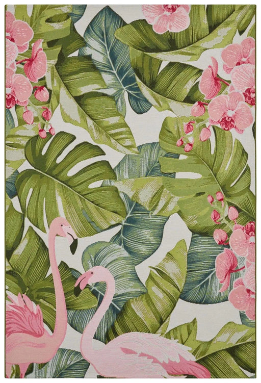 RugsDirect Online Funky Flair 105614 Tropical Flamingo Rug - Woven Rugs