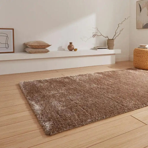 Think Rugs Rugs Lux Shaggy Walnut - Woven Rugs