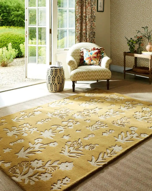 Sanderson Rugs Sanderson Woodland Glade Gold 146806 - Woven Rugs