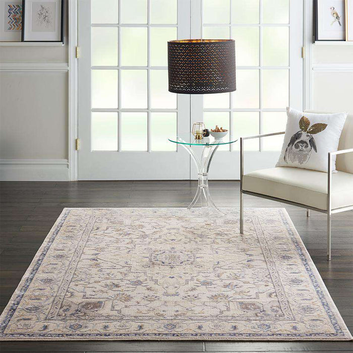 Nourison Rugs Silky Textures SLY08 Ivory Grey - Woven Rugs