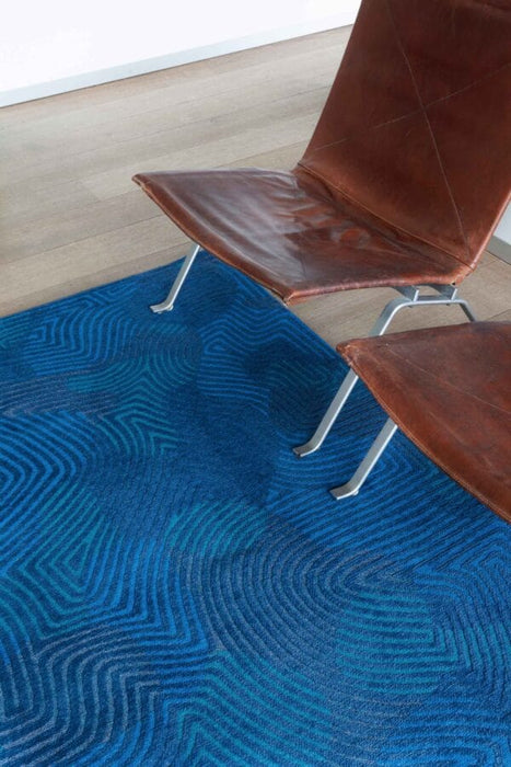 Louis De Poortere Rugs Round / 240 diameter Meditation Coral 9225 Blue Lagoon Round 5420073372111 - Woven Rugs