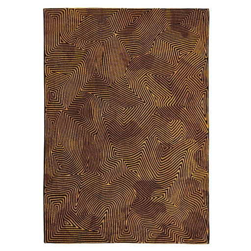 Louis De Poortere Rugs Meditation Coral 9227 Black Gold Rugs - Woven Rugs
