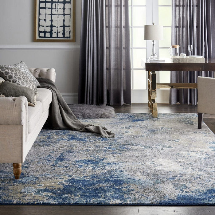 Nourison Rugs Artworks ATW02 Blue Grey - Woven Rugs