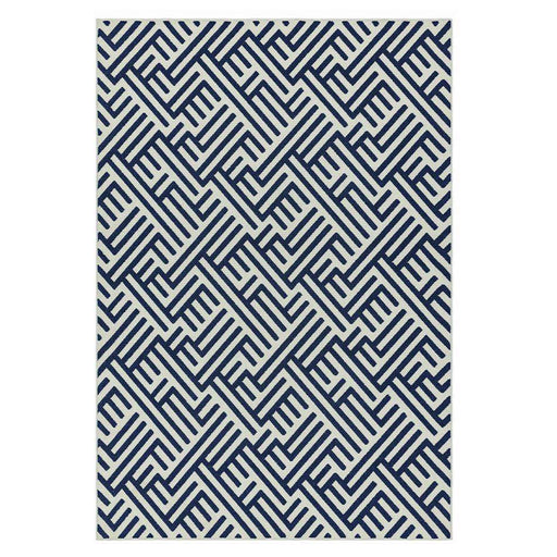 Asiatic Rugs Antibes AN04 Blue White Linear - Woven Rugs