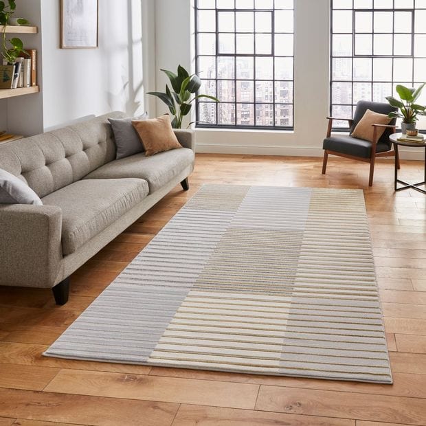 Think Rugs Rugs Apollo Think 2681 Grey Gold - Woven Rugs