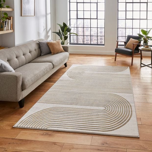 Think Rugs Rugs Apollo Think 2683 Grey Gold - Woven Rugs