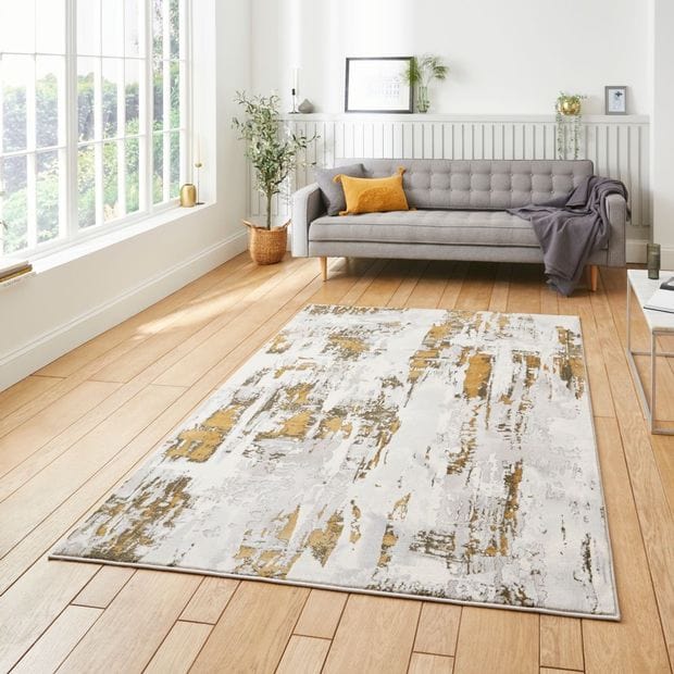 Think Rugs Rugs Apollo Think GR579 Grey Gold - Woven Rugs