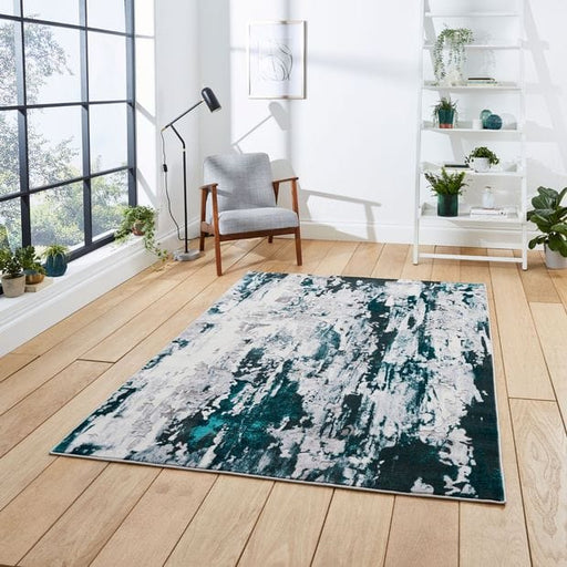 Think Rugs Rugs Rectangle / 80 x 150cm Apollo Think GR580 Grey Green 5056331411577 - Woven Rugs