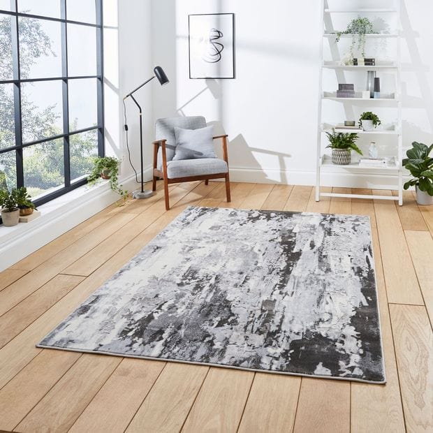Think Rugs Rugs Rectangle / 80 x 150cm Apollo Think GR580 Grey 5056331411553 - Woven Rugs