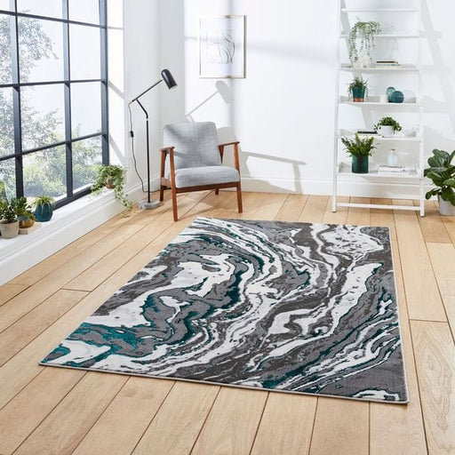 Think Rugs Rugs Rectangle / 80 x 150cm Apollo Think GR584 Grey Green 5056331411621 - Woven Rugs