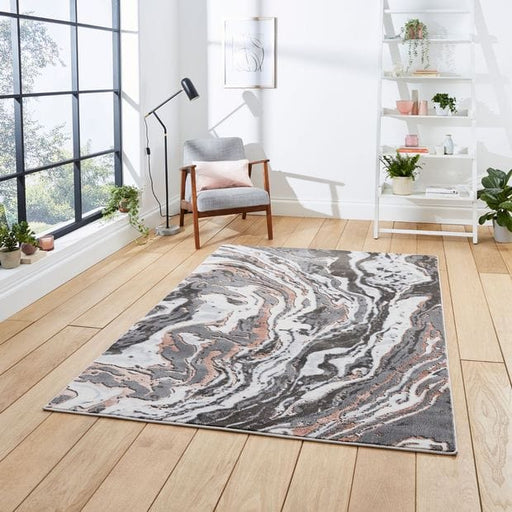 Think Rugs Rugs Rectangle / 80 x 150cm Apollo Think GR584 Grey Rose 5056331411645 - Woven Rugs