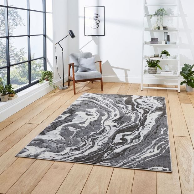 Think Rugs Rugs Rectangle / 80 x 150cm Apollo Think GR584 Grey 5056331411607 - Woven Rugs