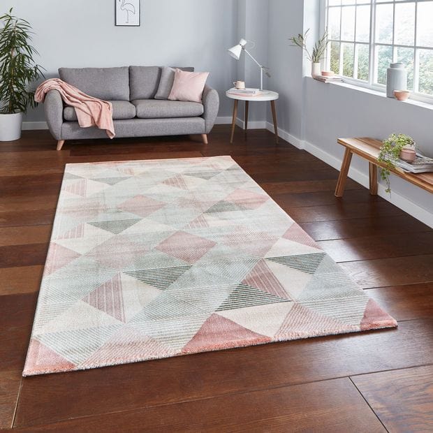 Think Rugs Rugs Aurora Think 53514 grey Rose - Woven Rugs