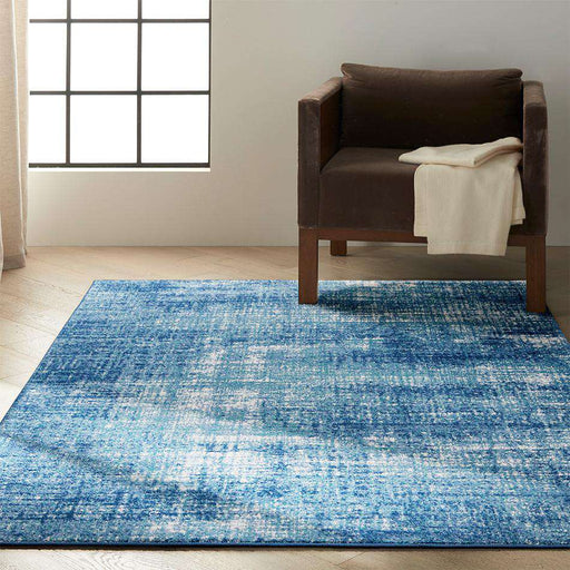 Calvin Klein Home Rugs River Flow RFV02 Teal Ivory Blue - Woven Rugs