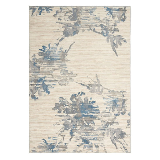 Calvin Klein Home Rugs Enchanting Rug 01 Ivory Grey Blue - Woven Rugs