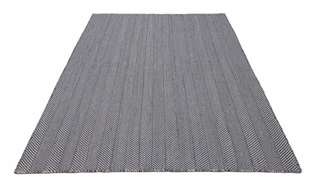 Concept Looms Rugs COTSWOLD NATURAL COTW04 BLUE - Woven Rugs
