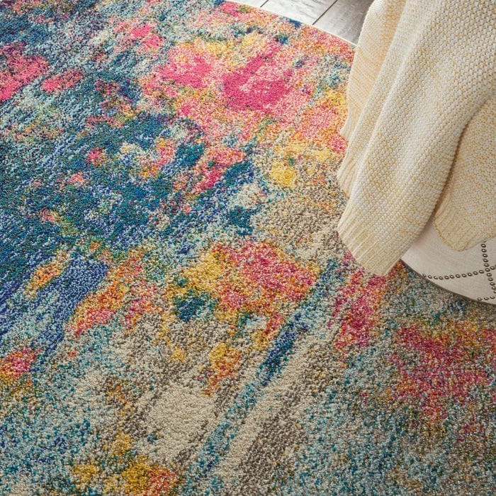 Nourison Rugs Celestial CES09 Blue Yellow - Woven Rugs