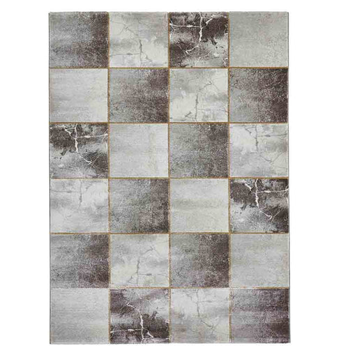 Think Rugs Rugs Craft 23495 Grey/Gold - Woven Rugs