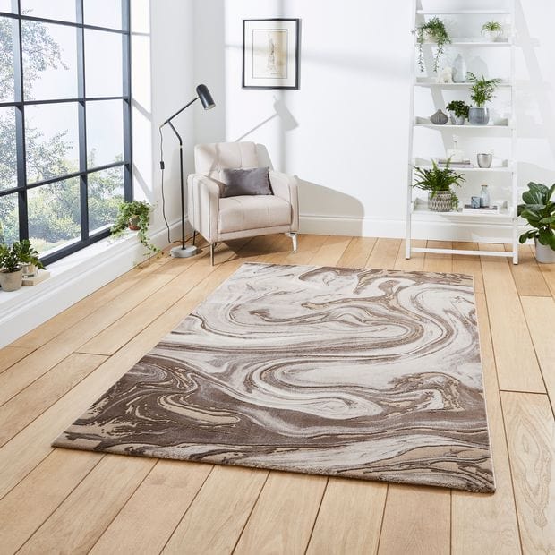 Think Rugs Rugs Florence 50031 Beige Silver - Woven Rugs