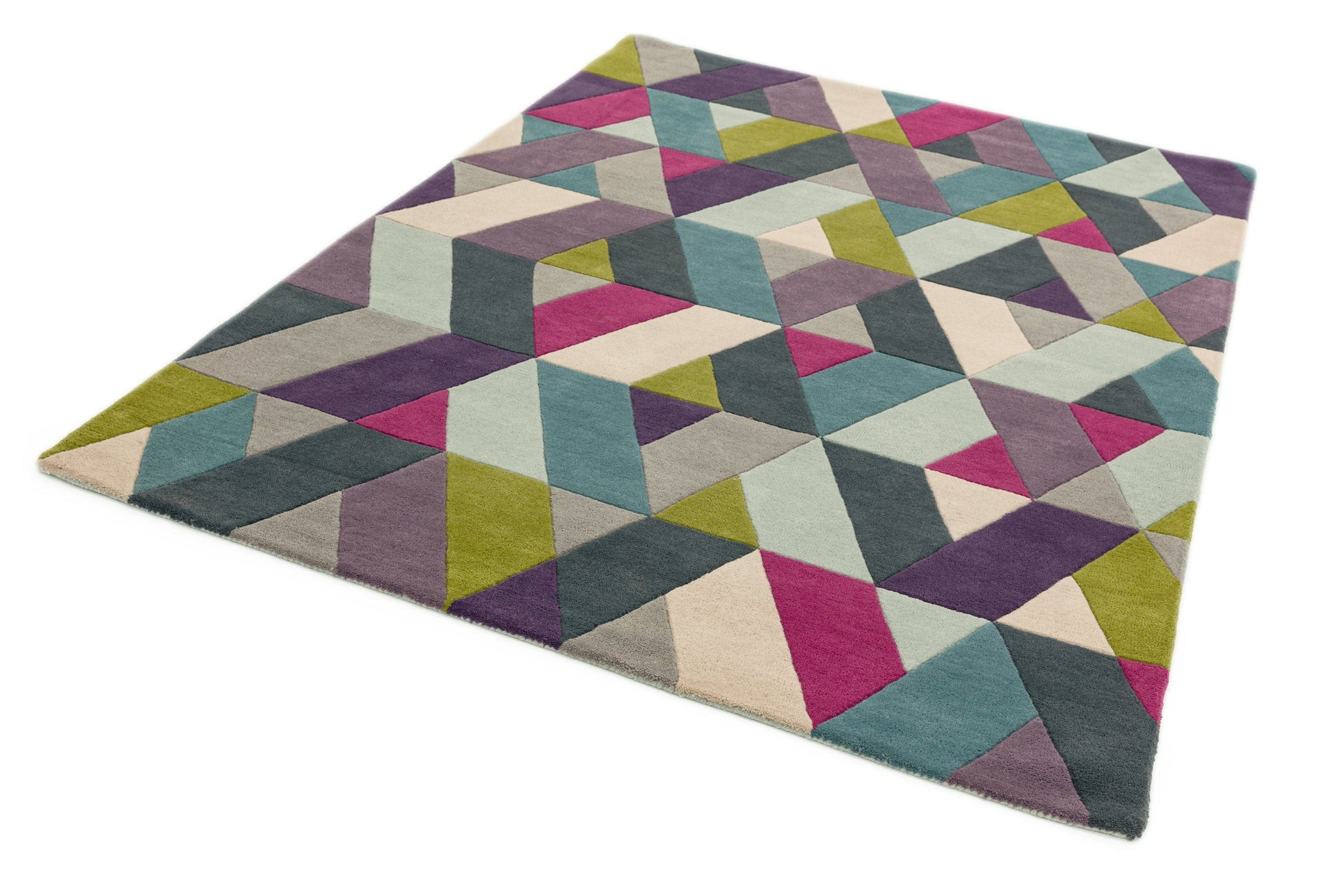 Funk 02 Chevron Blue Green — Woven Rugs