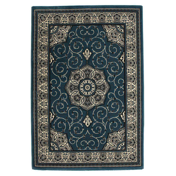 Think Rugs Rugs 80 x 140cm / Blue Heritage 4400 5060212282583 - Woven Rugs