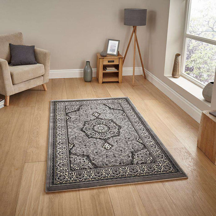 Think Rugs Rugs Heritage 4400 Silver - Woven Rugs